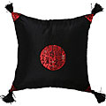 Chinese Calligraphy Black/ Red Cushion Cover
