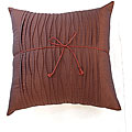 Decorative Pleated Brown Cushion Cover