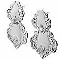 Sterling Silver Luggage Tag Earrings
