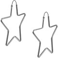 Sterling Silver Star Hoop Earrings