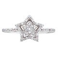 10k White Gold 1/10ct TDW Diamond Star Promise Ring
