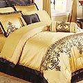 Gold Jacquard 22-piece Queen Comforter Set