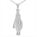 Sterling Silver Movable Santa Clause Necklace
