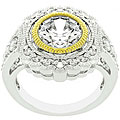 Two-tone Cubic Zirconia Classic Ring
