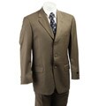 Joseph Abboud Men's Wool Olive Tick 3-button Suit