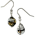 Sterling Silver Genuine Murano Glass Twist Earrings
