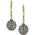 14k Gold 2ct TDW Champagne Diamond Earrings