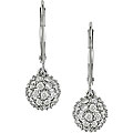 14k White Gold 2ct TDW Diamond Leverback Earrings (H-J, I1-I2)