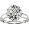 14k White Gold 1 1/2ct TDW Diamond Ball Ring (H-I-J, I1-I2)