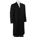 Adolfo Men's Leeds Black Wool/ Cashmere Overcoat
