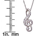 Sterling Silver 1/5ct TDW Diamond Music Note Necklace