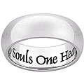 Stainless Steel 'Two Souls' Engraved Message Band