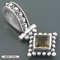 Sterling Silver Diamond-shaped Multi-gemstone Pendant (India)