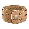 'Twin Tanned Bands' Medium Leather Bracelet (Mexico)