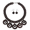 Coconut Shell 'Phases of the Moon' Jewelry Set (Thailand)