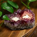 Amethyst 'Mystic Light' Candleholder (Brazil)