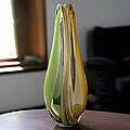Murano 'Jade and Amber Power' Hand-blown Vase (Brazil)