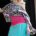 Silk 'Midnight Garden' Shawl (India)