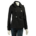 Coffee Shop Women's Double-breasted Hooded Jacket