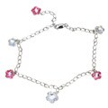 Sterling Silver Five Station Anklet