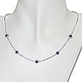 18k Gold 2 1/4ct Diamond/ Sapphire Necklace (G-H-I, SI)