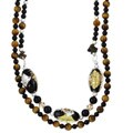 Tiger Eye and Black Onyx Bella Twist Necklace