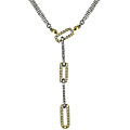 14k Two-tone Gold 1/2ct TDW Diamond Link Necklace