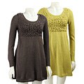 Renee C Women's Scrunched Sweater Dress