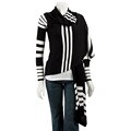 Renee C Women's Striped Wrap Sweater