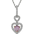 18k Gold Sapphire and 1/3ct TDW Diamond Necklace (G-H-I, I1)