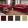 Diamond Stretch 2-piece Loveseat Slipcover