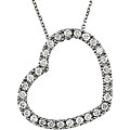14k White Gold 1ct TDW Diamond Heart Necklace (H-I-J, I1-I2)