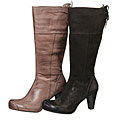 One of 2 Women's Nubuck Leather Knee-high Boots