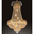 Gold Clear Crystal 11-light Chandelier
