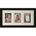 Black Three-photo Wall Collage Wooden Picture Frame