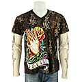 Christian Audigier Men's 'Faith' Layered T-shirt