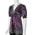 Eyeshadow Smocked Front Tunic Top