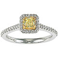 18k Gold 3/4ct Fancy Yellow Diamond Ring (I, SI)