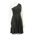 Evan Picone Women's One-shoulder Dress