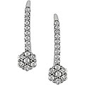 14k White Gold 1/4ct TDW Diamond Flower Earrings (H-I-J, I1-I2)