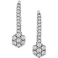 14k White Gold 1/2ct TDW Diamond Flower Earrings (H-I-J, I1-I2)