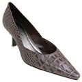BCBGirls Women's Pointed Toe Croc Print Pumps