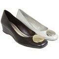 BCBGirls Women's Pearl Nappa Slip-on Wedges