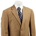 Kroon Men's Tan Check Camel Hair Blazer