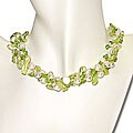 Multi-colored FW Pearl and Peridot 3-row Necklace