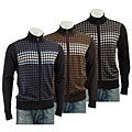 Ben Sherman Men's Zip-up Houndstooth Sweater