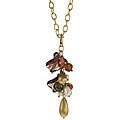 Goldplated Italian Murano Glass and FW Pearl Necklace