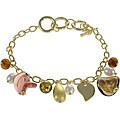 Genuine Italian Murano Glass and Pearl Charm Bracelet (6-7 mm)