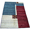 Persian Gabbeh Burgundy/ Ivory Rug (6'7 x 9'8)