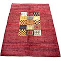 Persian Gabbeh Burgundy Rug (6'8 x 9'9)